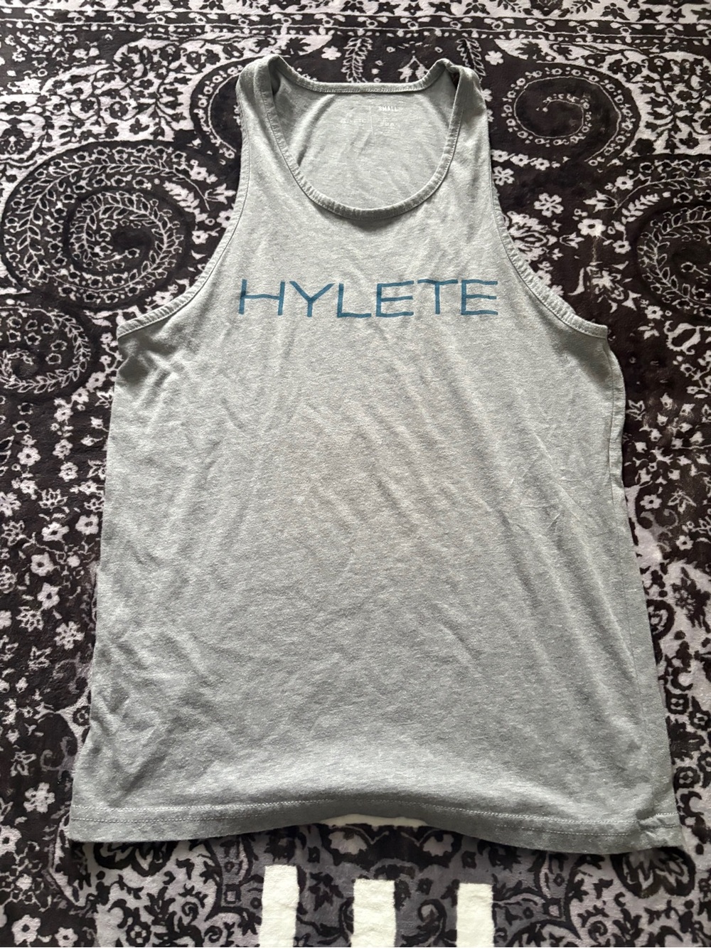 Hylete Men's Light Gray Logo Tank Top Size Men Small